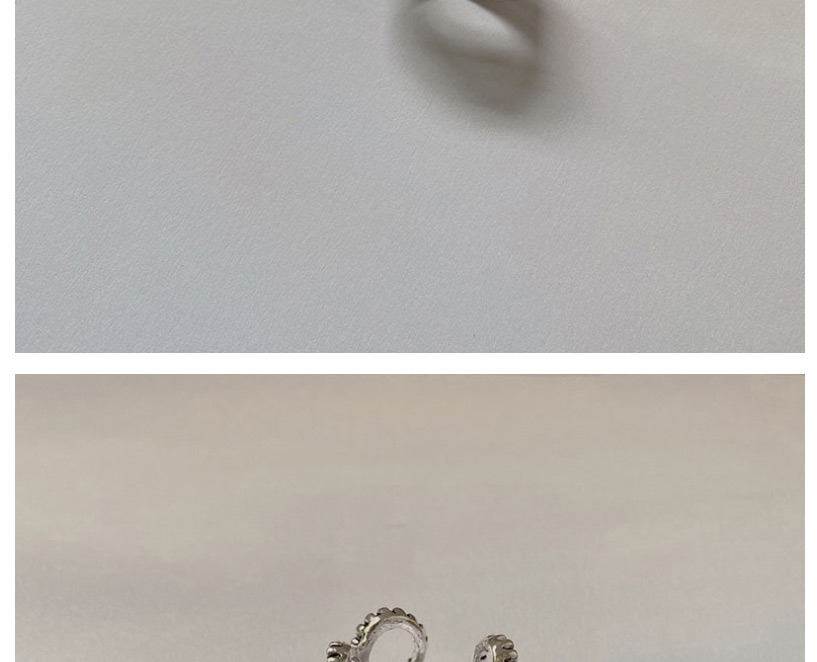 Fashion Geometric Silver Geometric Metal Cross Portrait Split Ring,Fashion Rings