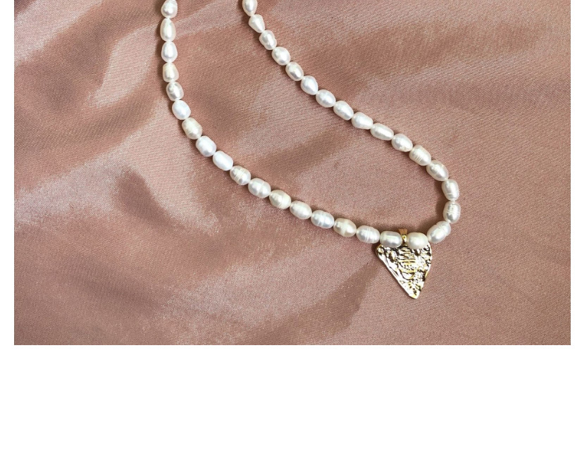 Fashion Golden Shaped Pearl Love Necklace,Pendants