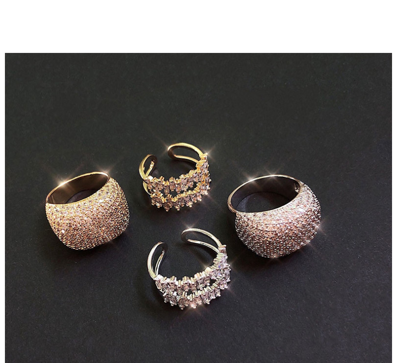 Fashion Square Gold (no. 8) Geometric Split Ring,Fashion Rings
