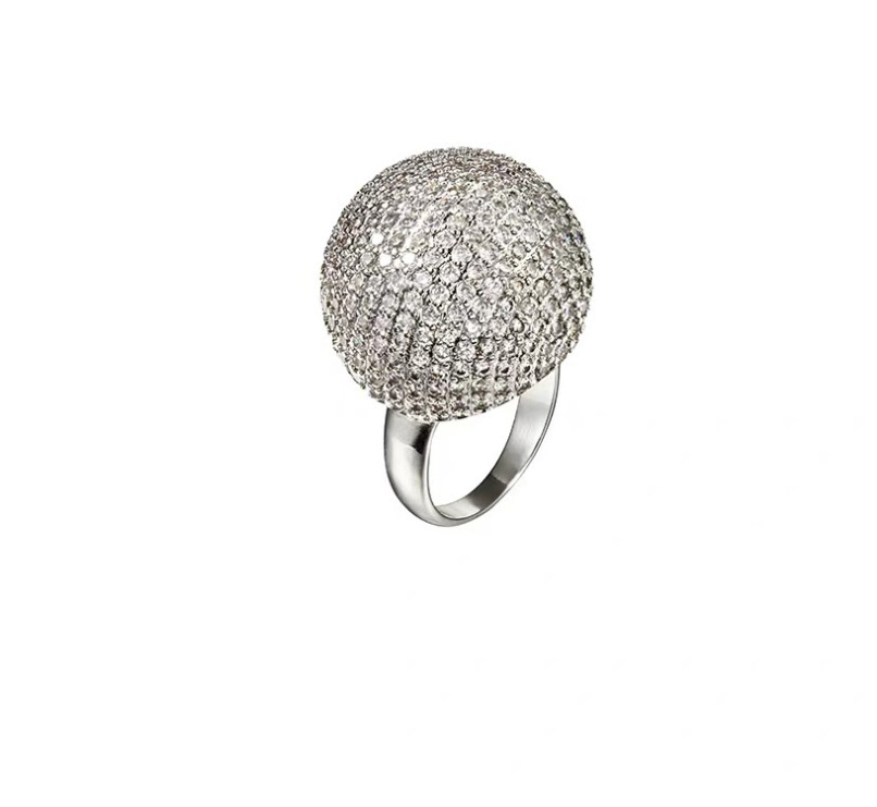Fashion Spherical Silver (no. 8) Geometric Split Ring,Fashion Rings