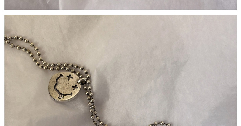 Fashion Silver Chain Smiley Necklace,Pendants