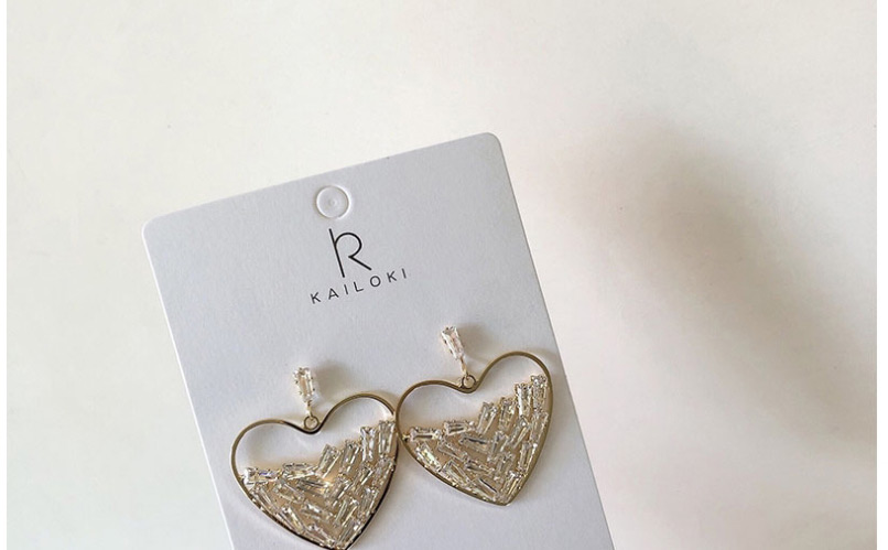 Fashion Golden Carved Hollow Diamond  Silver Stud Earrings,Drop Earrings
