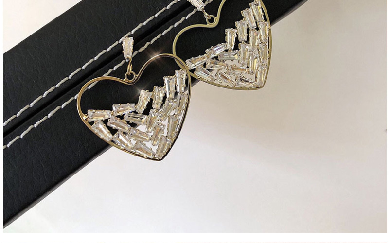 Fashion Golden Carved Hollow Diamond  Silver Stud Earrings,Drop Earrings