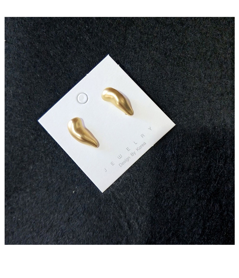Fashion Golden  Silver Pin Geometric Metal Matte Love Round Earrings,Stud Earrings