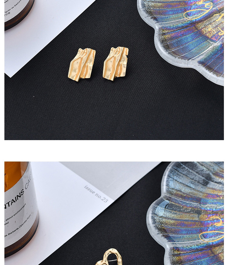 Fashion Golden  Silver Pin Geometric Metal Matte Love Round Earrings,Drop Earrings