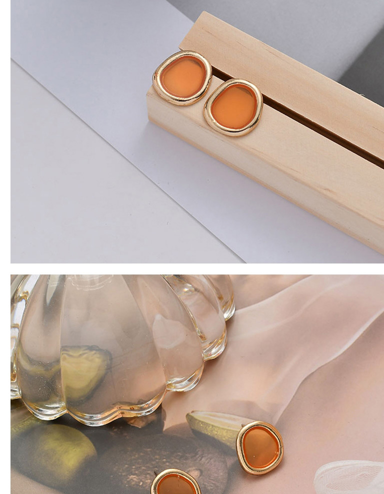 Fashion Golden  Silver Pin Geometric Transparent Earrings,Stud Earrings