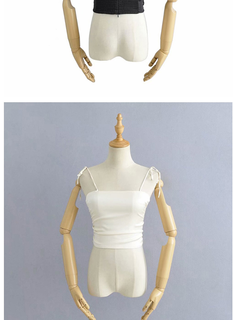 Fashion White Small Satin Stretch Elastic Camisole,Tank Tops & Camis