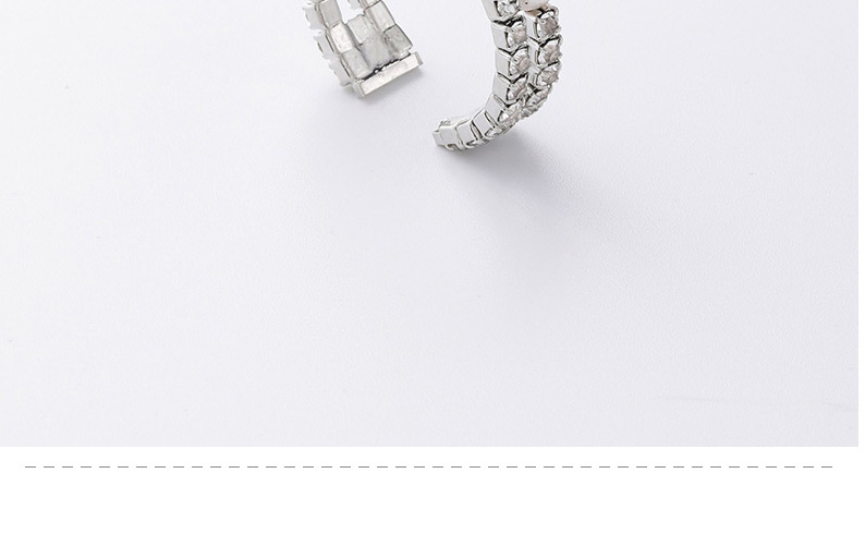 Fashion Silver Pearl Rhinestone Double Ring,Fashion Rings