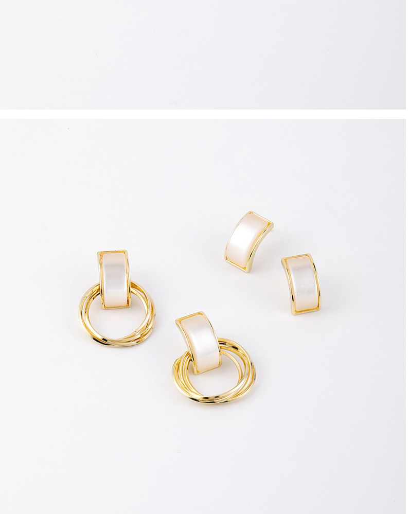 Fashion Long Gold Geometric Multilayer Ring Earrings,Drop Earrings