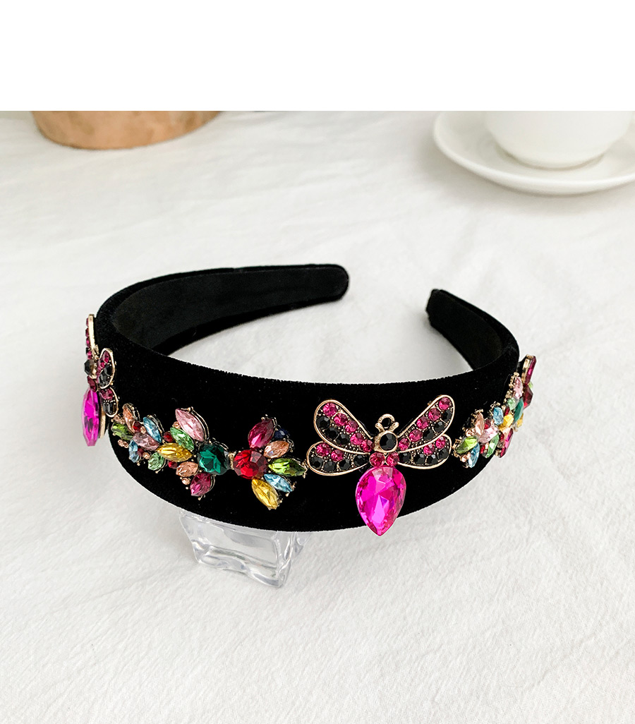 Fashion Red Insect Alloy Diamond Insect Velvet Headband,Head Band