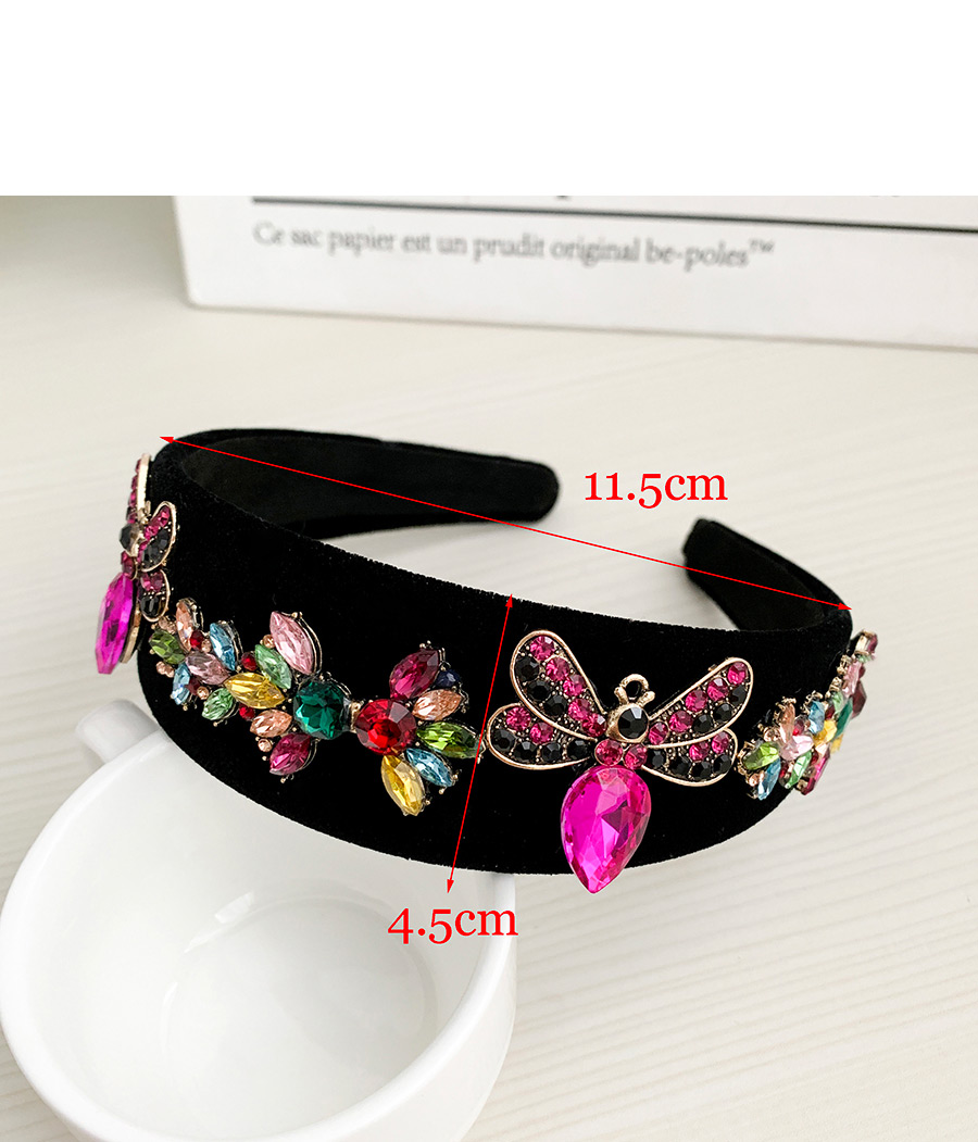 Fashion Red Insect Alloy Diamond Insect Velvet Headband,Head Band