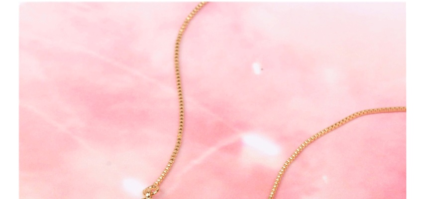 Fashion Golden Micro-set Zircon Drop Shaped Curved Necklace,Necklaces