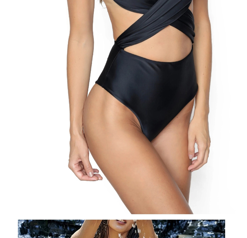 Fashion Meat Meal Chest Cross High Waist One Piece,One Pieces