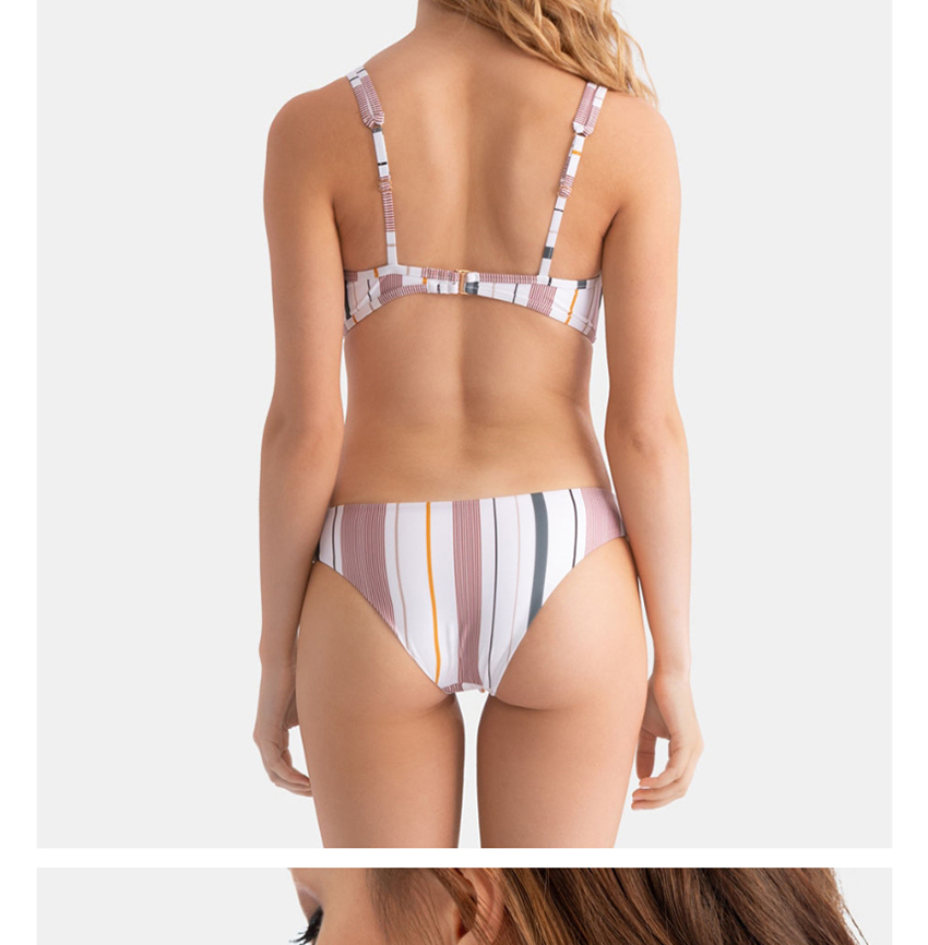 Fashion White Striped Printed Split Swimsuit,Bikini Sets
