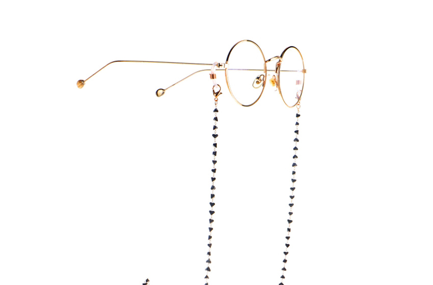 Fashion Black Triangle Crystal Chain Non-slip Glasses Chain,Sunglasses Chain
