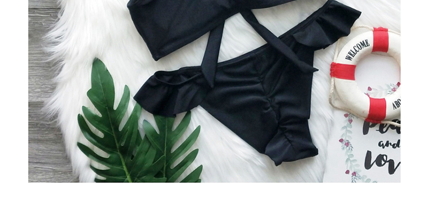 Fashion Black Knotted Split Swimsuit,Bikini Sets