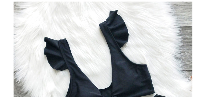 Fashion Black Knotted Split Swimsuit,Bikini Sets