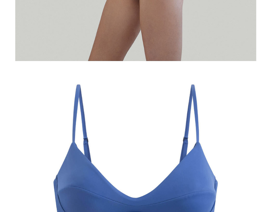 Fashion Sapphire Solid Color Underwire Split Swimsuit,Bikini Sets
