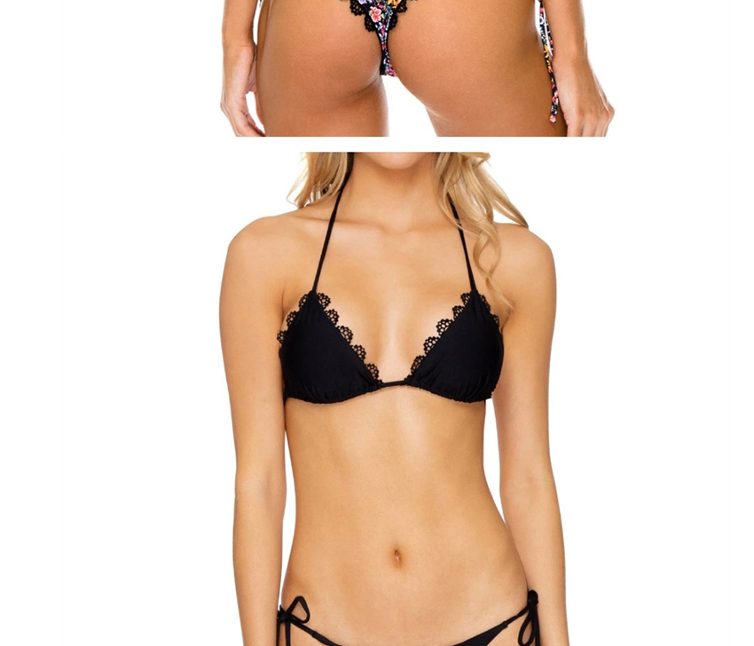 Fashion Black Printed Lace Halter Bikini,Bikini Sets