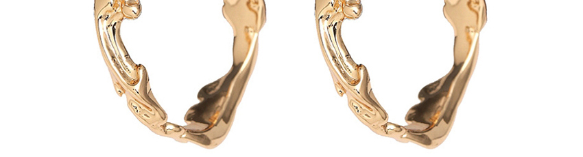 Fashion Golden Alloy Matte Gold-plated C-type Earrings,Hoop Earrings