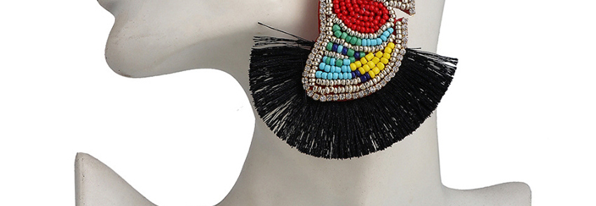 Fashion Color Circle Mizuel Line Tassel Earrings,Drop Earrings