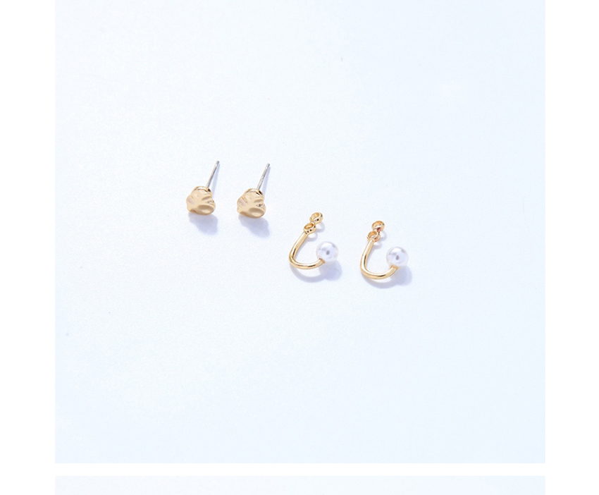 Fashion Golden  Silver Pin Pearl Earrings,Stud Earrings