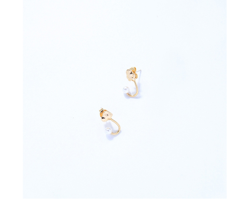 Fashion Golden  Silver Pin Pearl Earrings,Stud Earrings