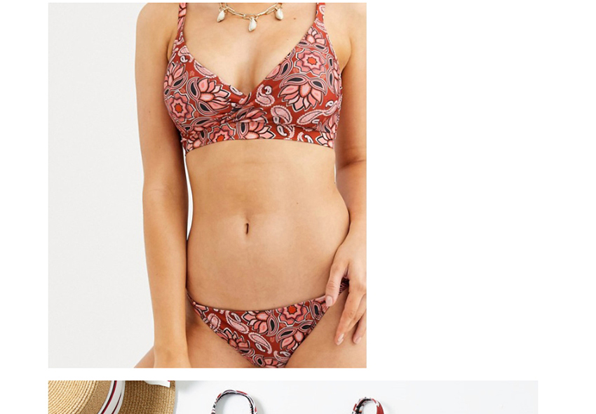 Fashion Color Printed Totem Split Swimsuit,Bikini Sets