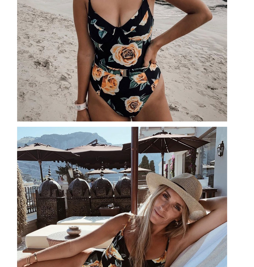 Fashion Lemon On White Printed One-piece Swimsuit,One Pieces