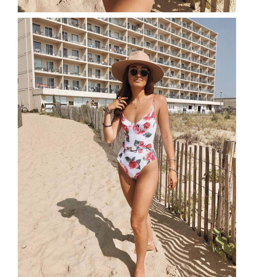Fashion Lemon On White Printed One-piece Swimsuit,One Pieces