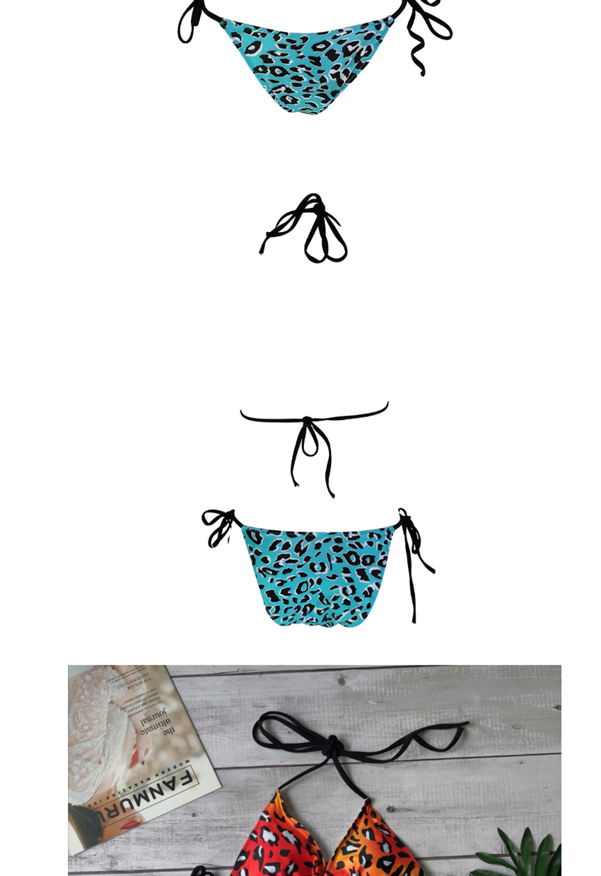Fashion Yellow Snake Pattern Leopard Print Polka-dot Split Swimsuit,Bikini Sets