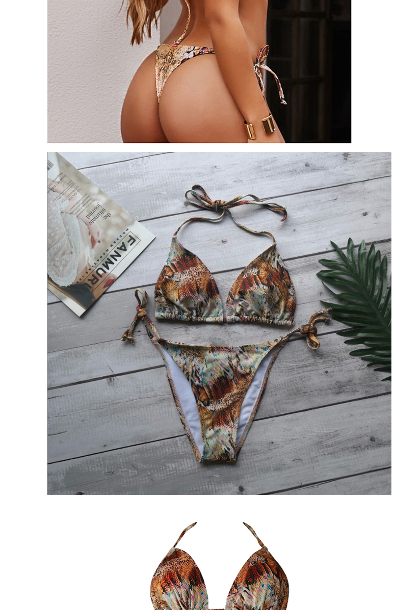 Fashion White Point Leopard Print Polka-dot Split Swimsuit,Bikini Sets