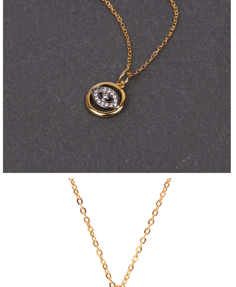 Fashion Golden Gold-plated Eye Medallion Coin Necklace,Necklaces