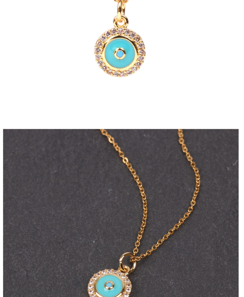 Fashion Golden Gold-plated Eye Medallion Coin Necklace,Necklaces