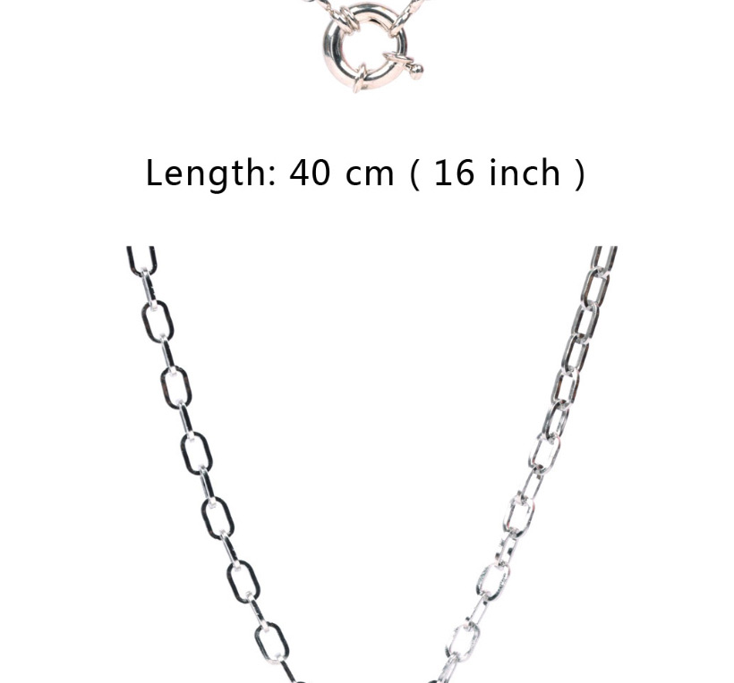 Fashion 40cm Silver Multi-layer Long Chain Stainless Steel Necklace,Necklaces