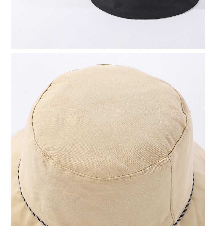 Fashion Beige Striped Reversible Fisherman Hat,Sun Hats