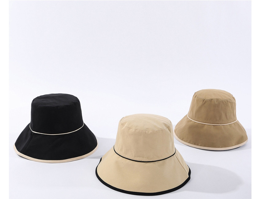 Fashion Black Cotton Reversible Fisherman Hat,Sun Hats