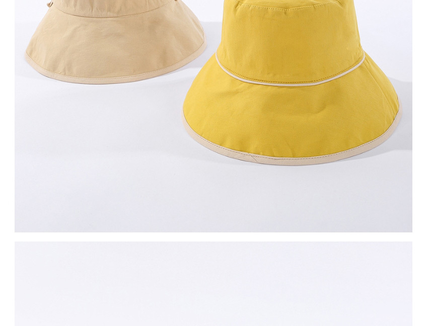 Fashion Yellow Cotton Reversible Fisherman Hat,Sun Hats