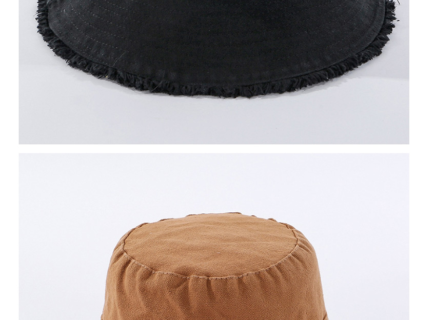 Fashion Black Frayed Denim Fisherman Hat,Sun Hats