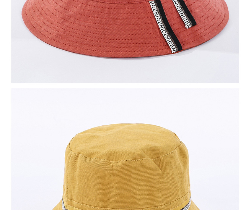 Fashion Yellow Patch Letters Fisherman Hat,Sun Hats