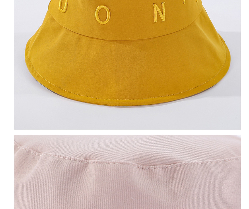 Fashion Pink Embroidered Letter Fisherman Hat,Sun Hats