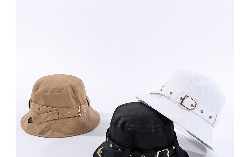 Fashion White Belt Stud Fisherman Hat,Sun Hats