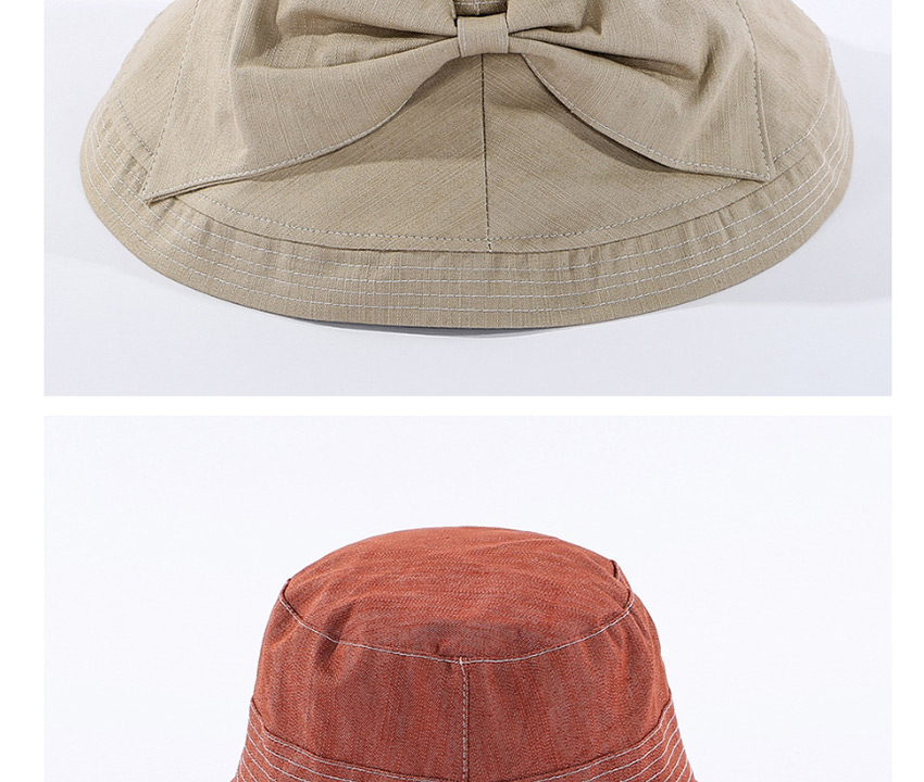 Fashion Khaki Fisherman Hat With Big Eaves Running Bow,Sun Hats