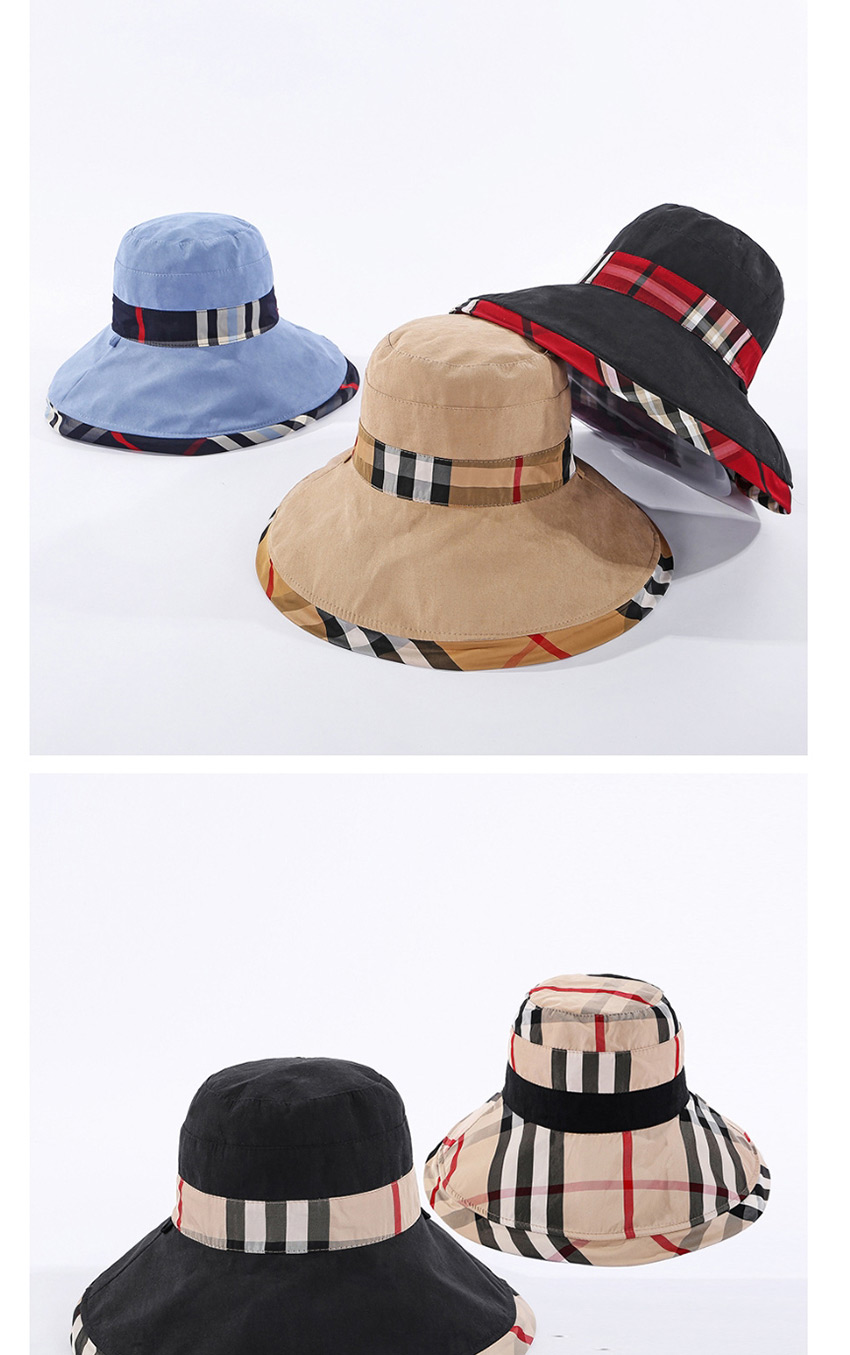 Fashion Black + Red Babag Color-blocking Fisherman Hat,Sun Hats