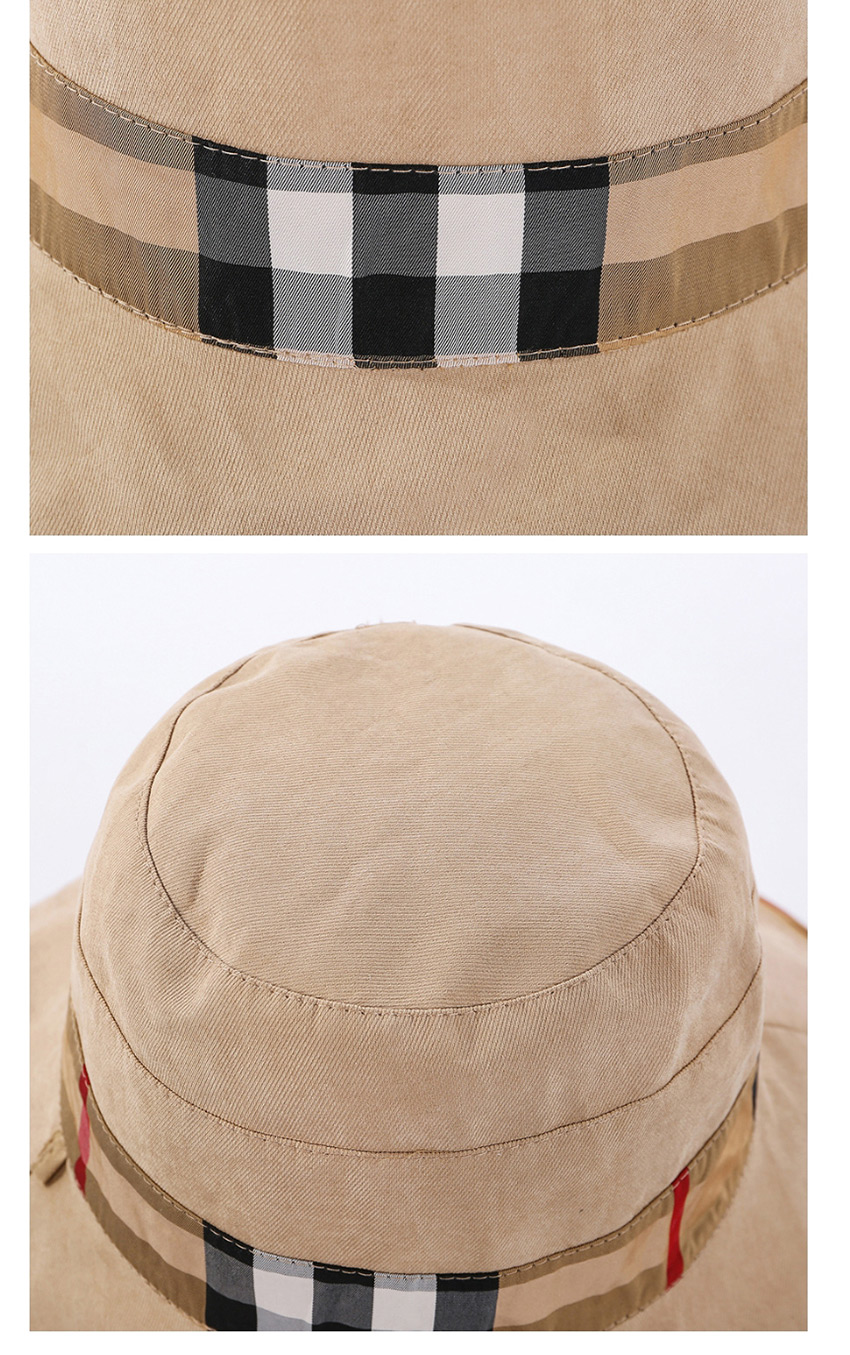 Fashion Beige Babag Color-blocking Fisherman Hat,Sun Hats