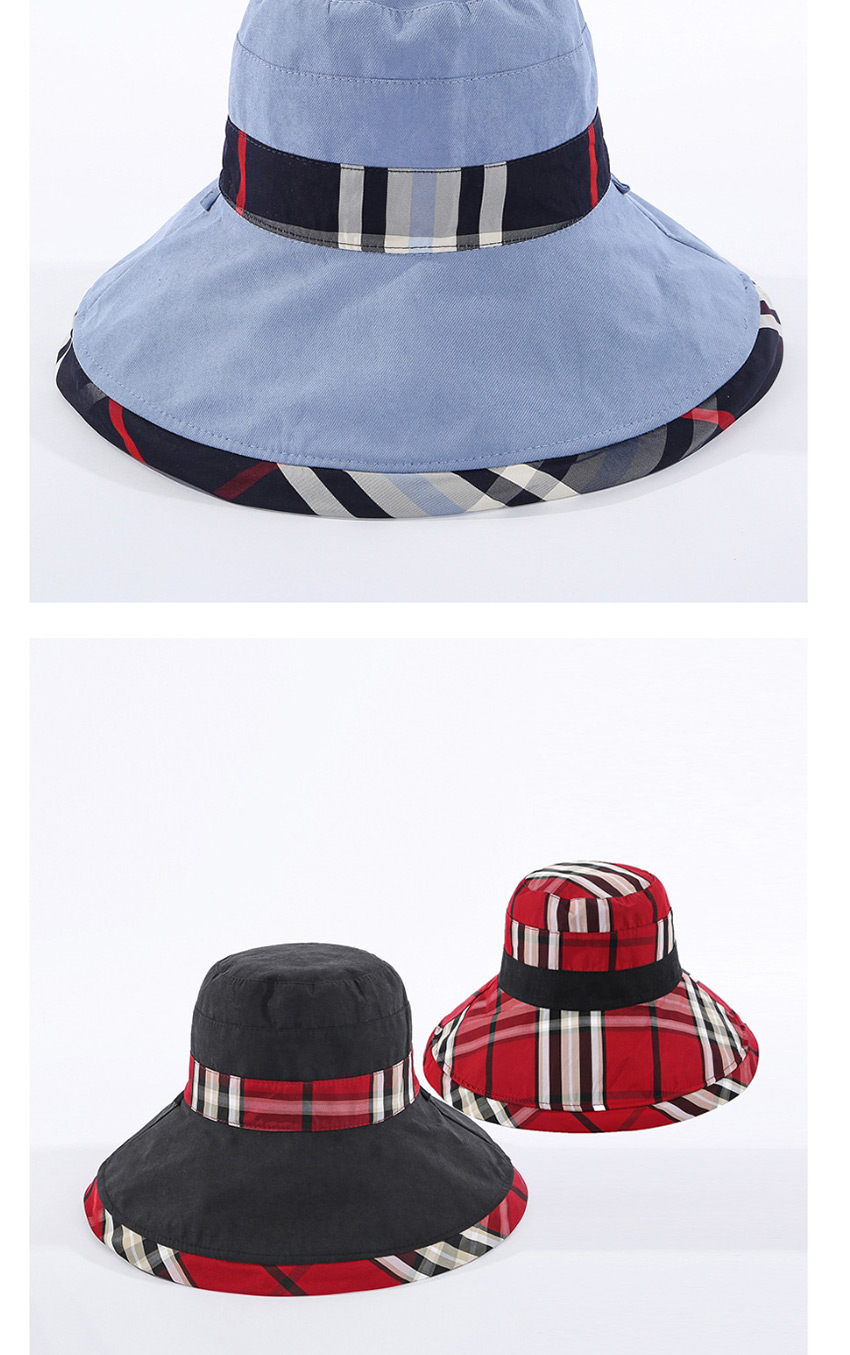 Fashion Blue Babag Color-blocking Fisherman Hat,Sun Hats