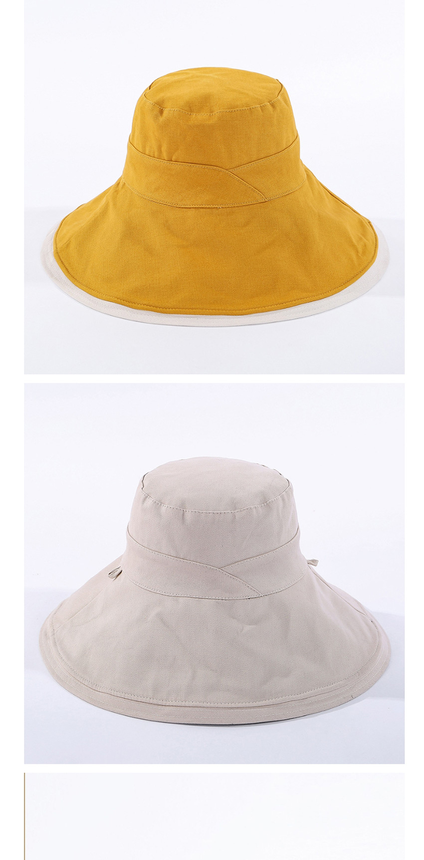 Fashion Yellow Cotton Fisherman Hat,Sun Hats