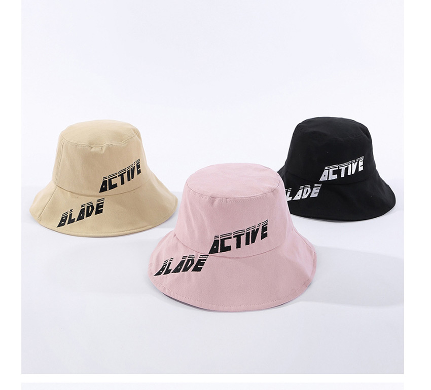 Fashion Beige Letter Embroidered Cotton Fisherman Hat,Sun Hats