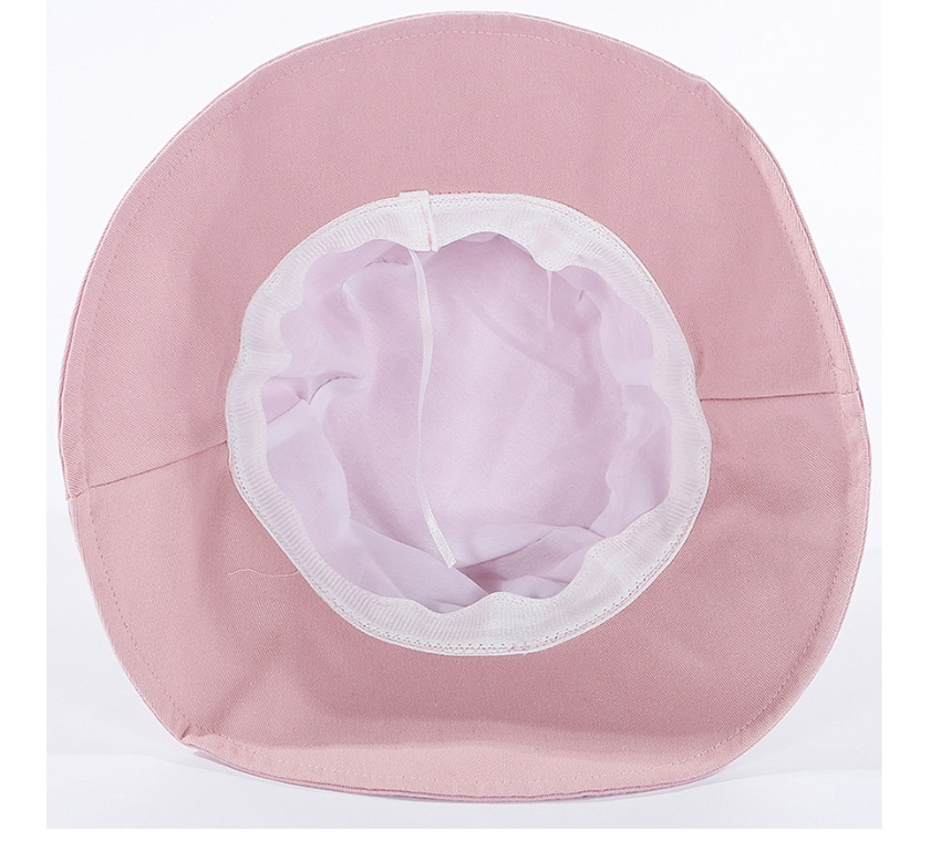 Fashion Pink Letter Embroidered Cotton Fisherman Hat,Sun Hats