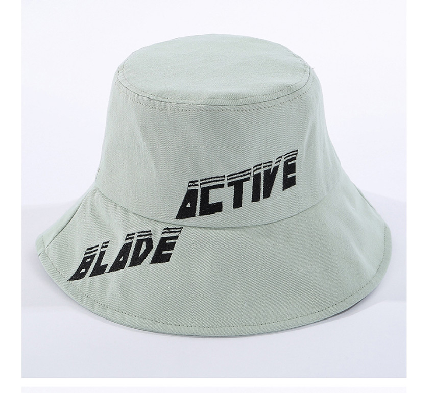 Fashion Green Letter Embroidered Cotton Fisherman Hat,Sun Hats